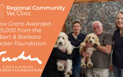 Regional Community Vet Clinic awarded $25,000 from The Albert & Barbara Tucker Foundation.